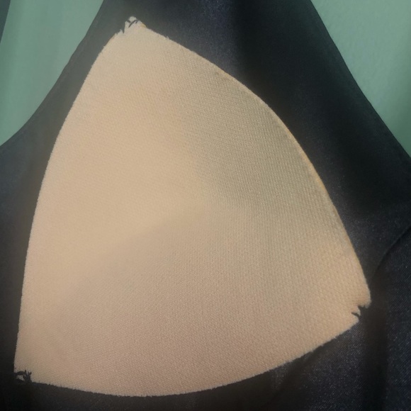 Black Satin Evening Prom Cocktail Gown Halter Top - Picture 9 of 15